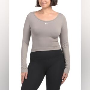 NWT - Under Armour Vanish Seamless Long Sleeve Pewter Round Neck Top - Size XL